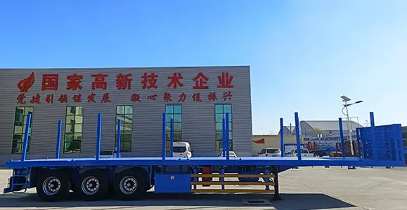 3 Axle Flatbed Semi Trailer for Hauling Cargo